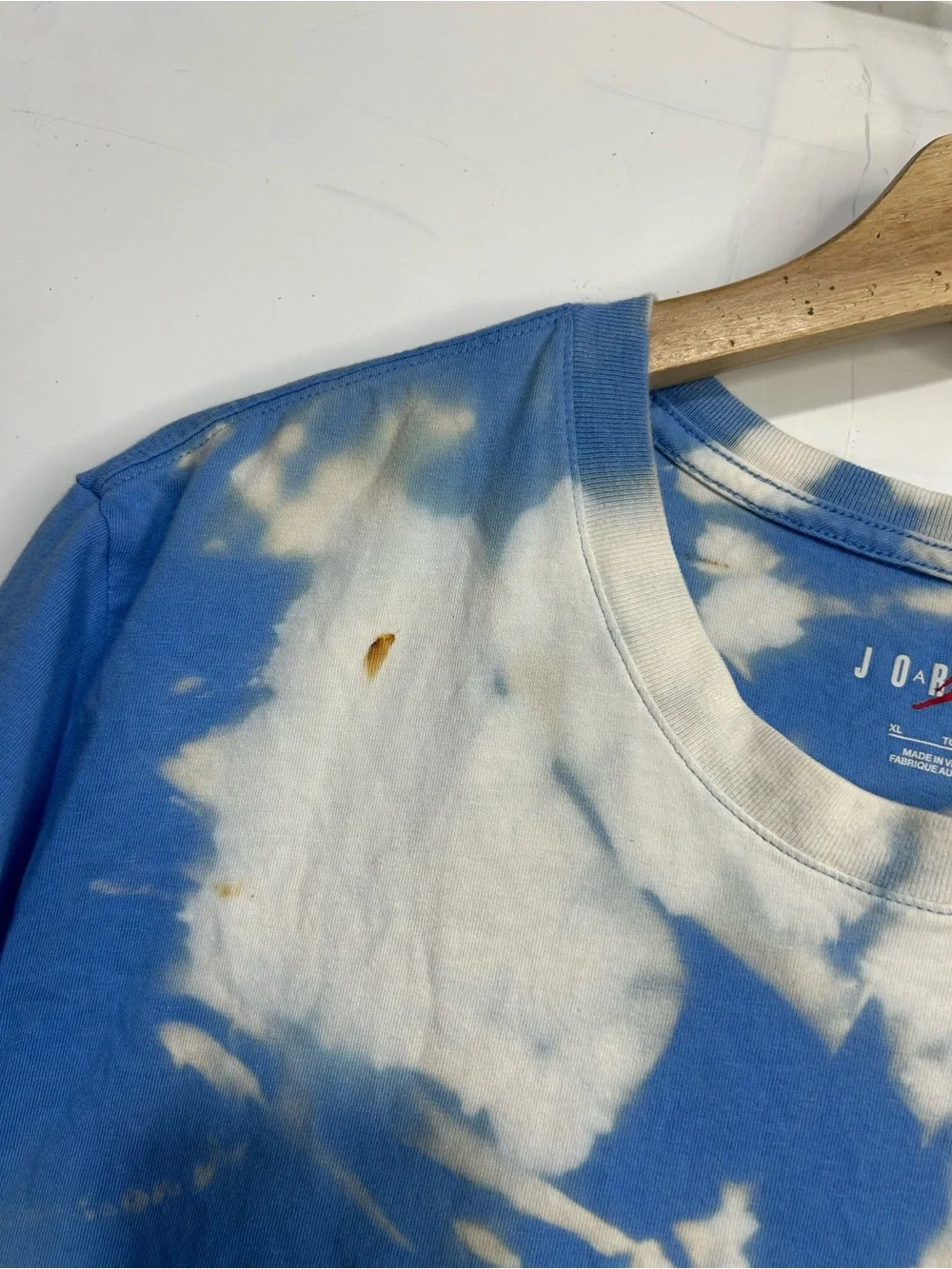 5 for $25🔥Air Jordan Bleached Dyed Blue T-Shirt XL